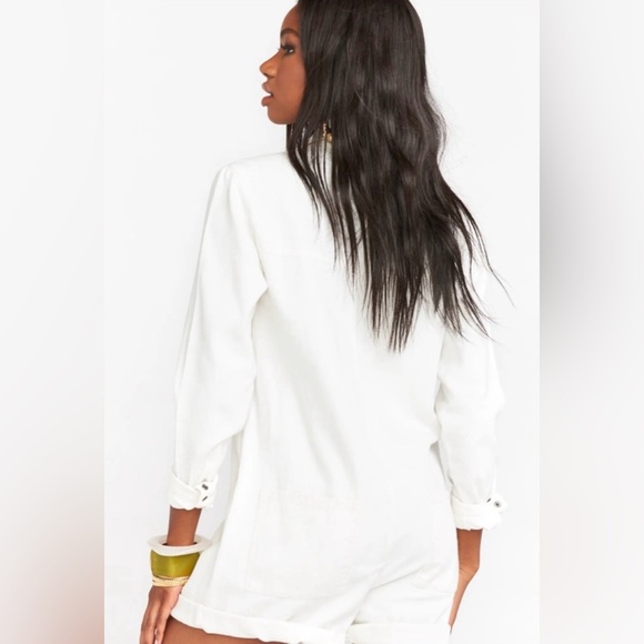 MUMU White Button-Up Women's One Piece - Picture 3 of 7